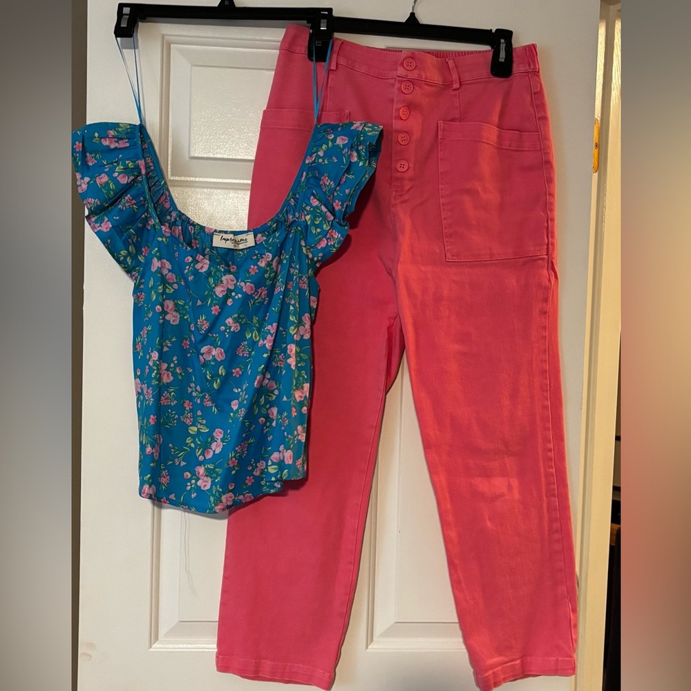 Impressions Bold Pink Trousers